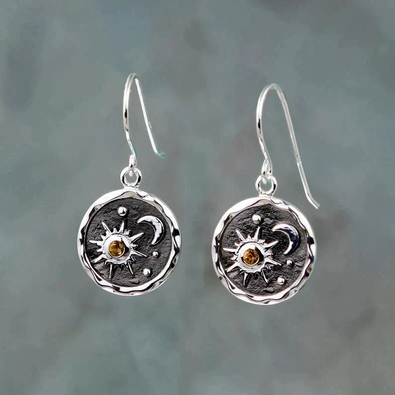 Brincos Boho Sol e Lua