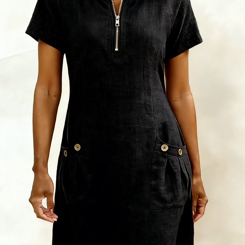 Lina— Vestido elegância natural no dia a dia para Mulher