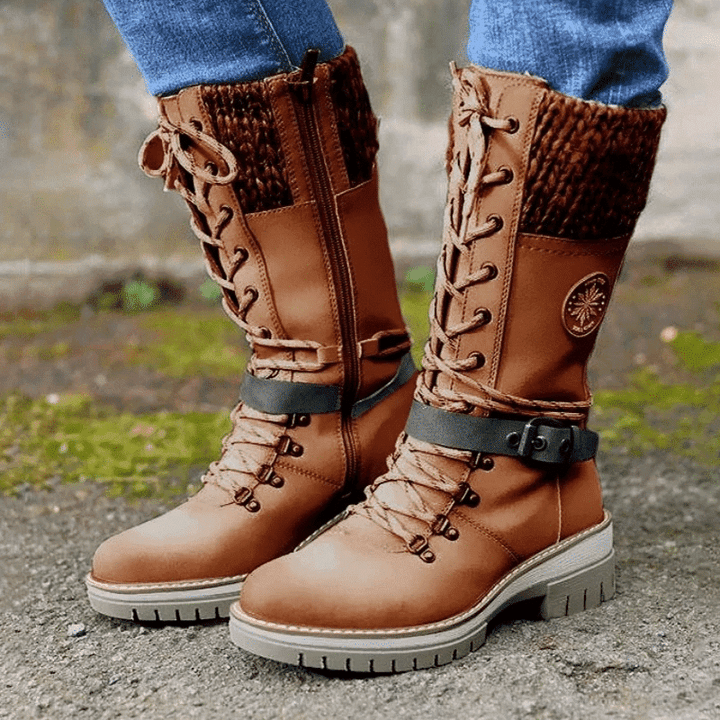 FrostLuxe™ - Botas impermeáveis de cano alto com atacadores