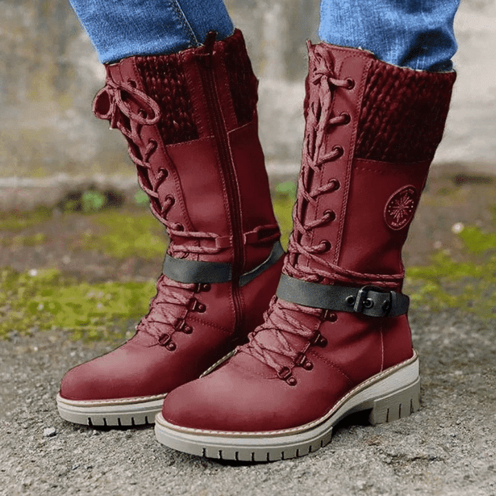 FrostLuxe™ - Botas impermeáveis de cano alto com atacadores