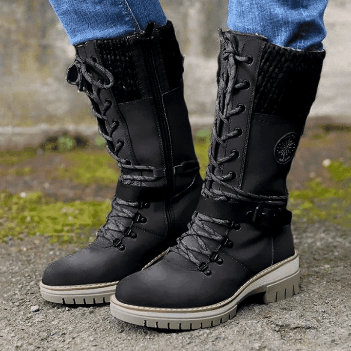 FrostLuxe™ - Botas impermeáveis de cano alto com atacadores