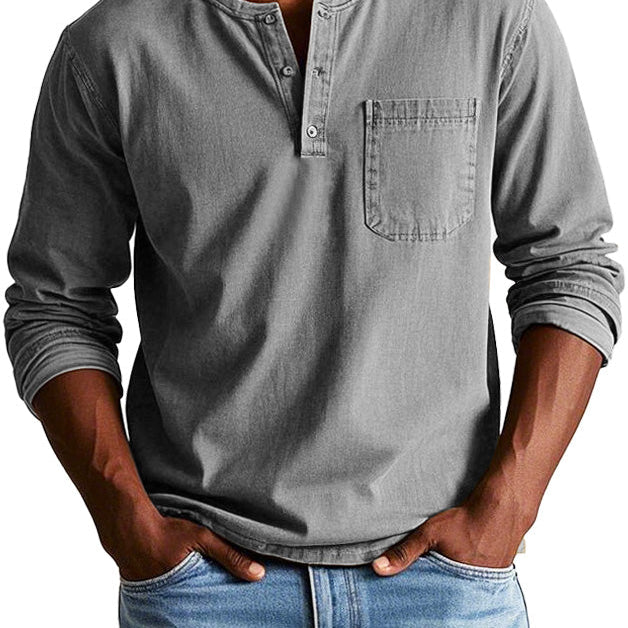 Lenoir™ — Camisa vintage de manga comprida