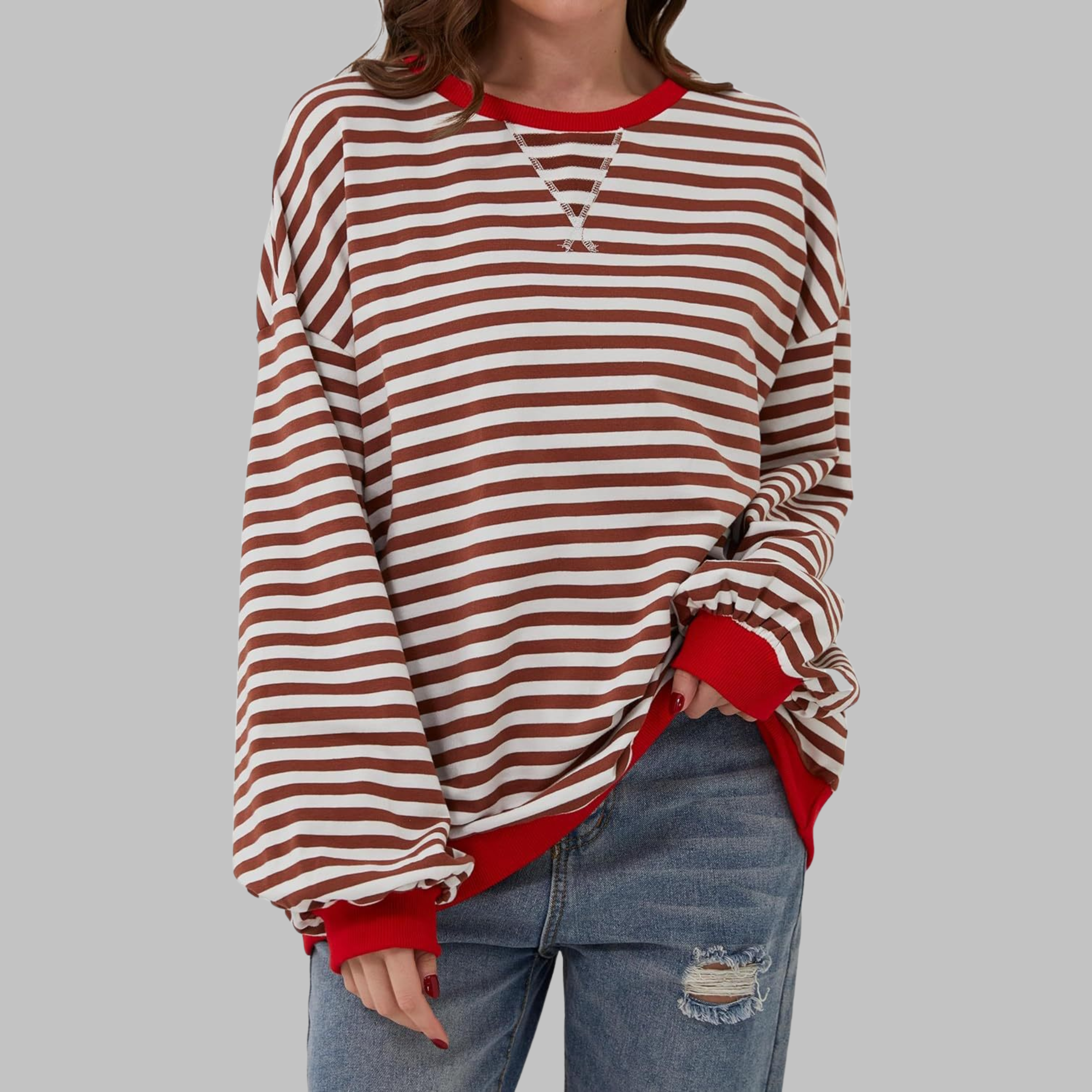 Malin | Camisola às riscas de corte descontraído