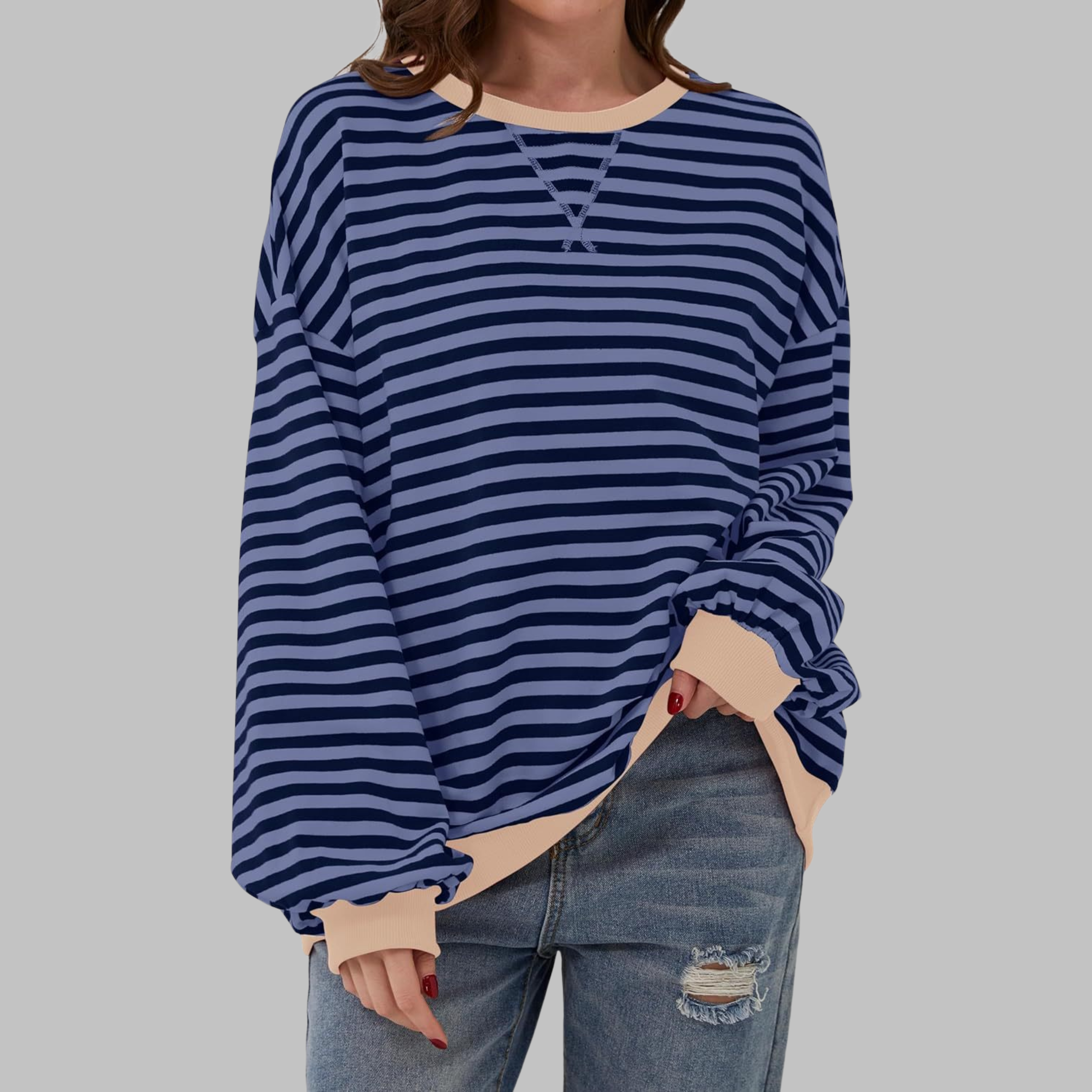 Malin | Camisola às riscas de corte descontraído