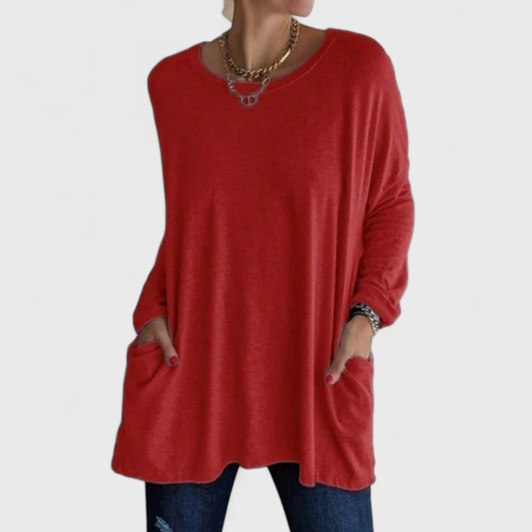 Moira — Blusa manga comprida relaxada