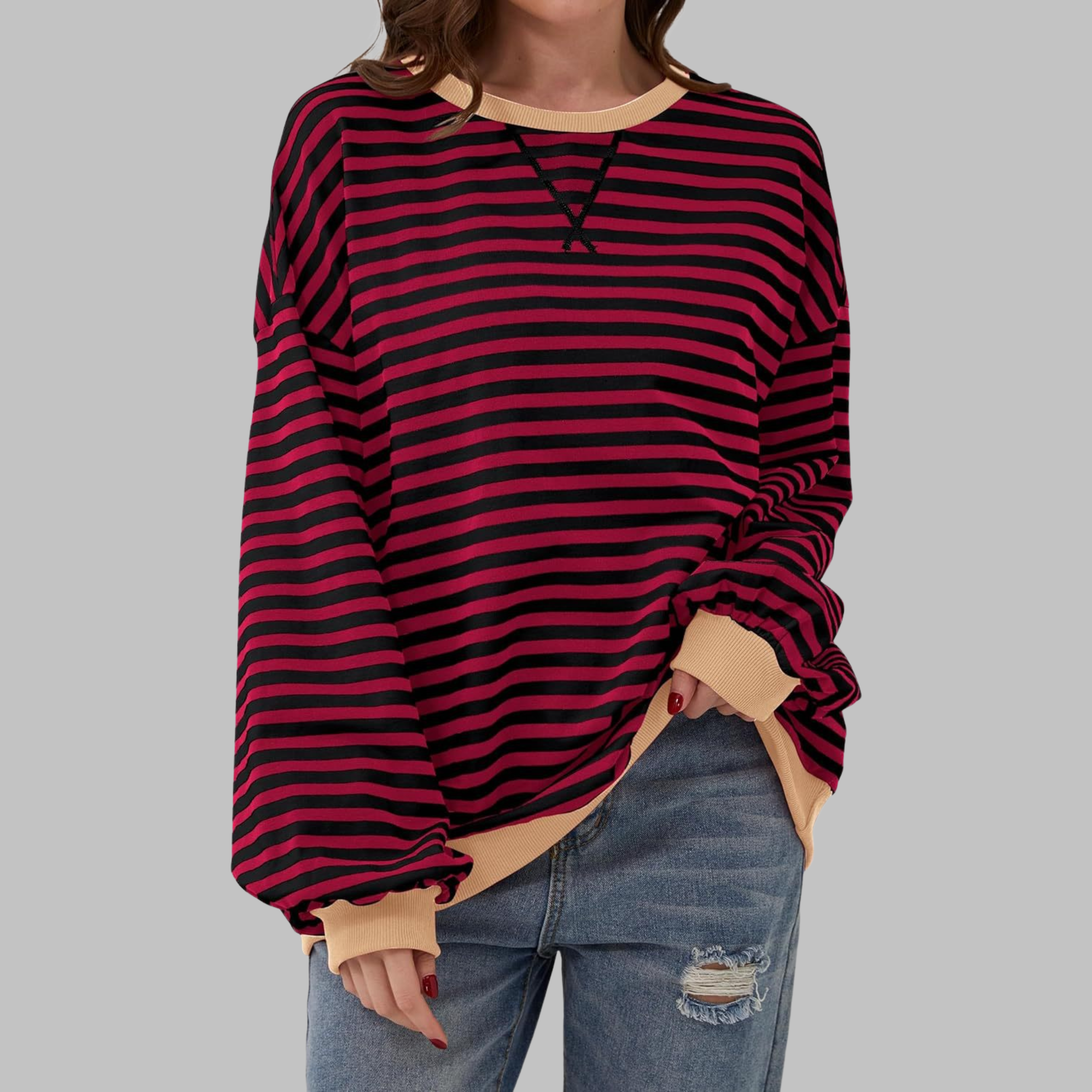 Malin | Camisola às riscas de corte descontraído