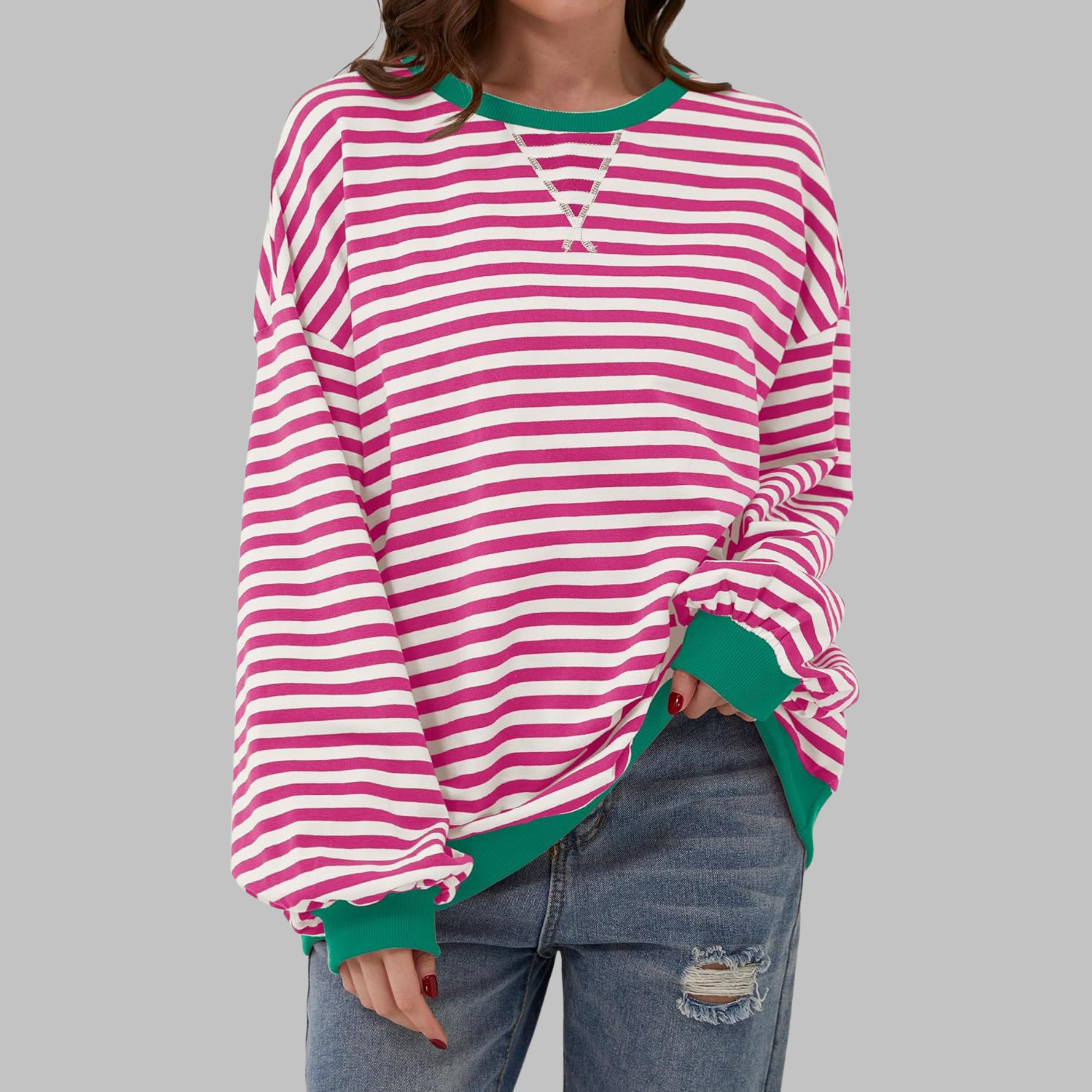Malin | Camisola às riscas de corte descontraído