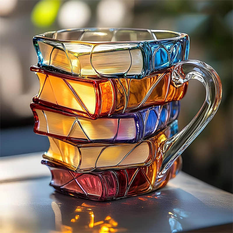 Leitura Feliz — Caneca Decorativa 3D