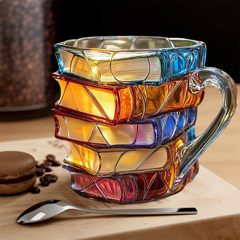 Leitura Feliz — Caneca Decorativa 3D