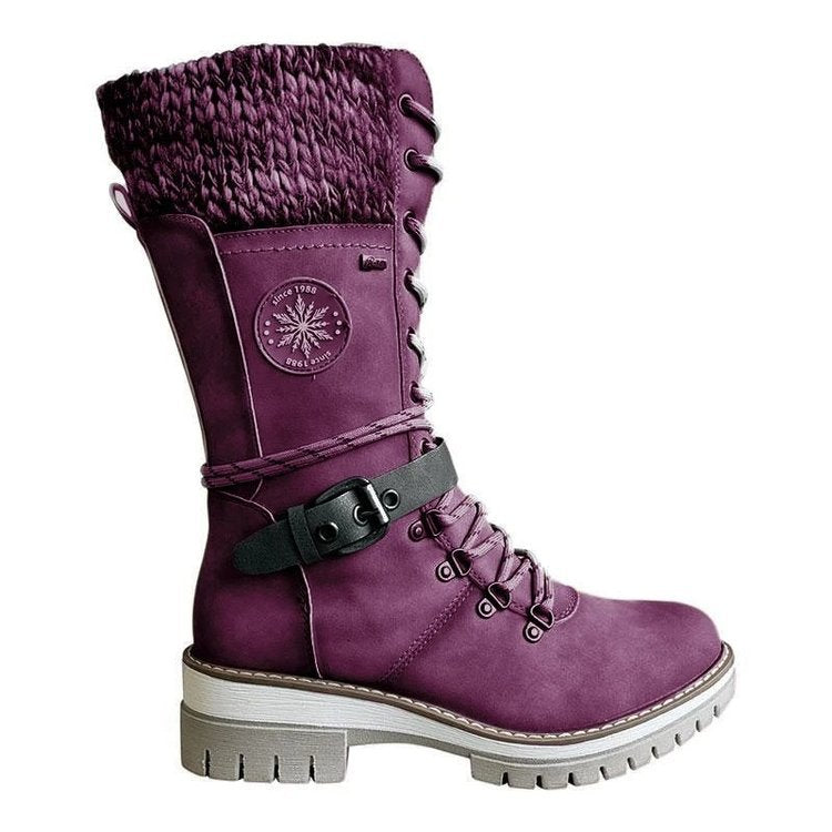FrostLuxe™ - Botas impermeáveis de cano alto com atacadores