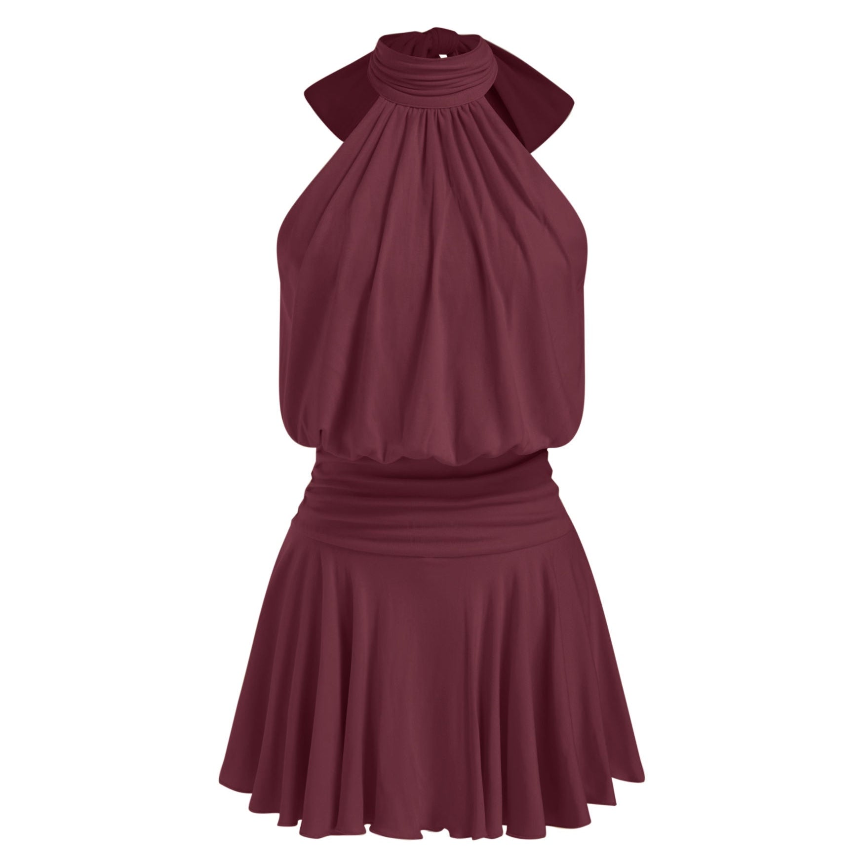 Griselda - Minivestido sem mangas com gola alta e lenço para Mulher