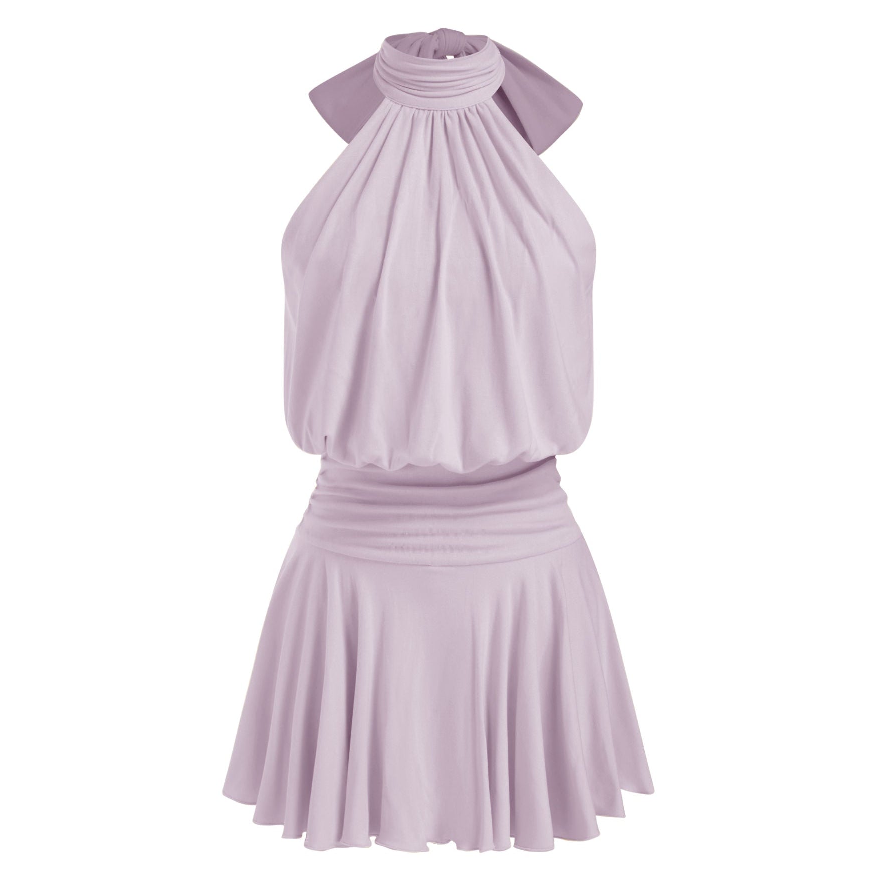 Griselda - Minivestido sem mangas com gola alta e lenço para Mulher