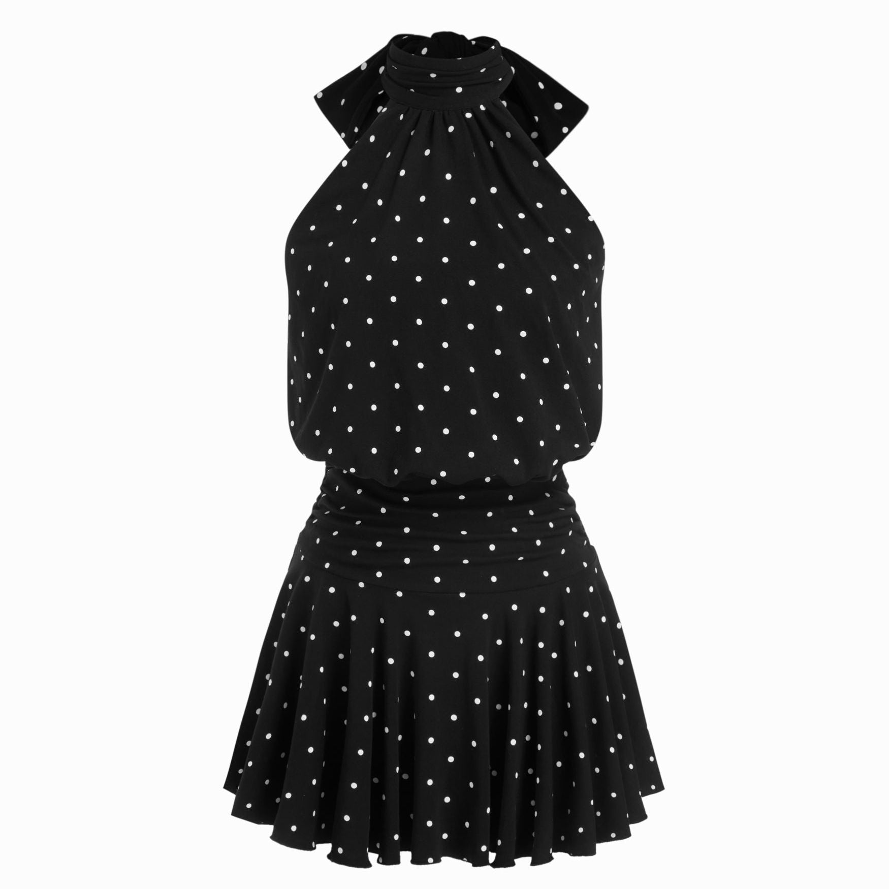 Griselda - Minivestido sem mangas com gola alta e lenço para Mulher