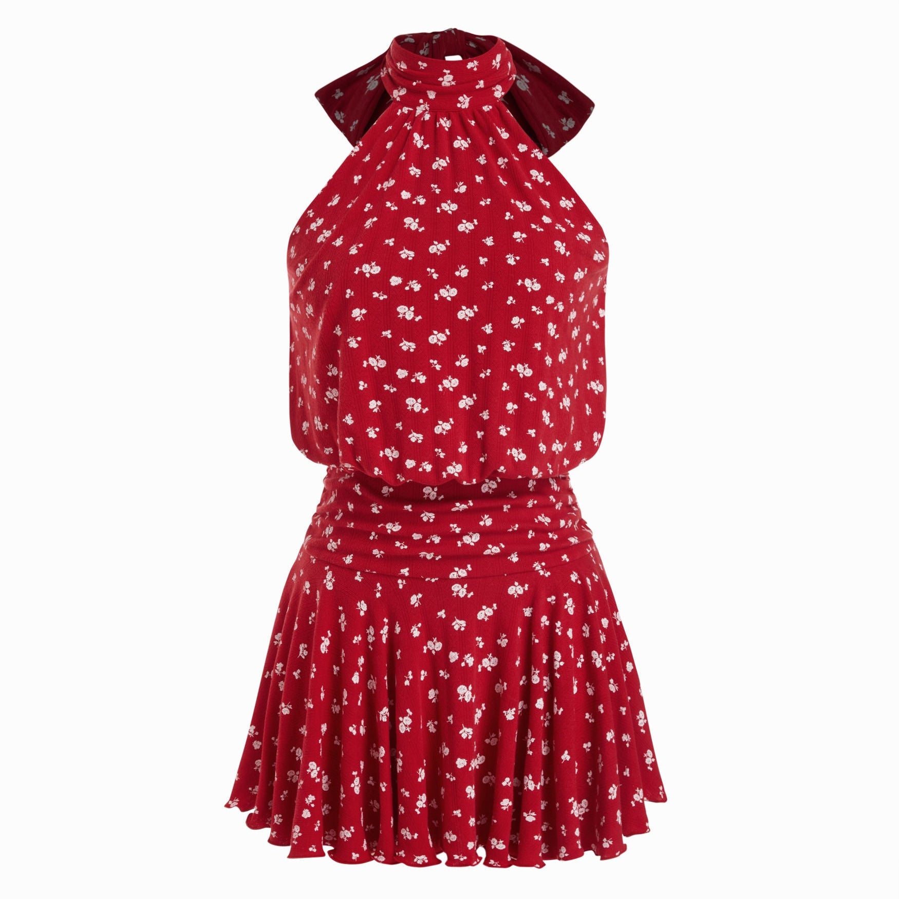 Griselda - Minivestido sem mangas com gola alta e lenço para Mulher