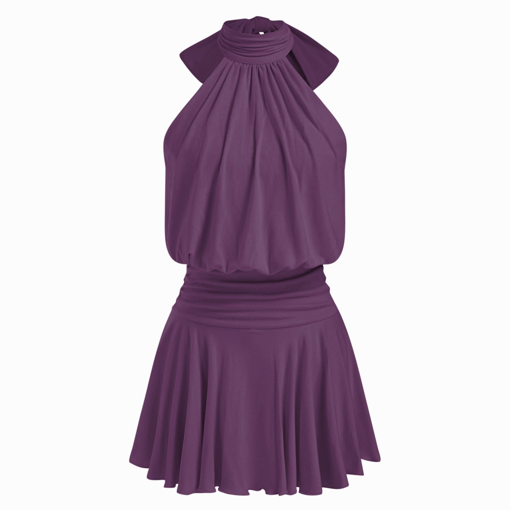 Griselda - Minivestido sem mangas com gola alta e lenço para Mulher