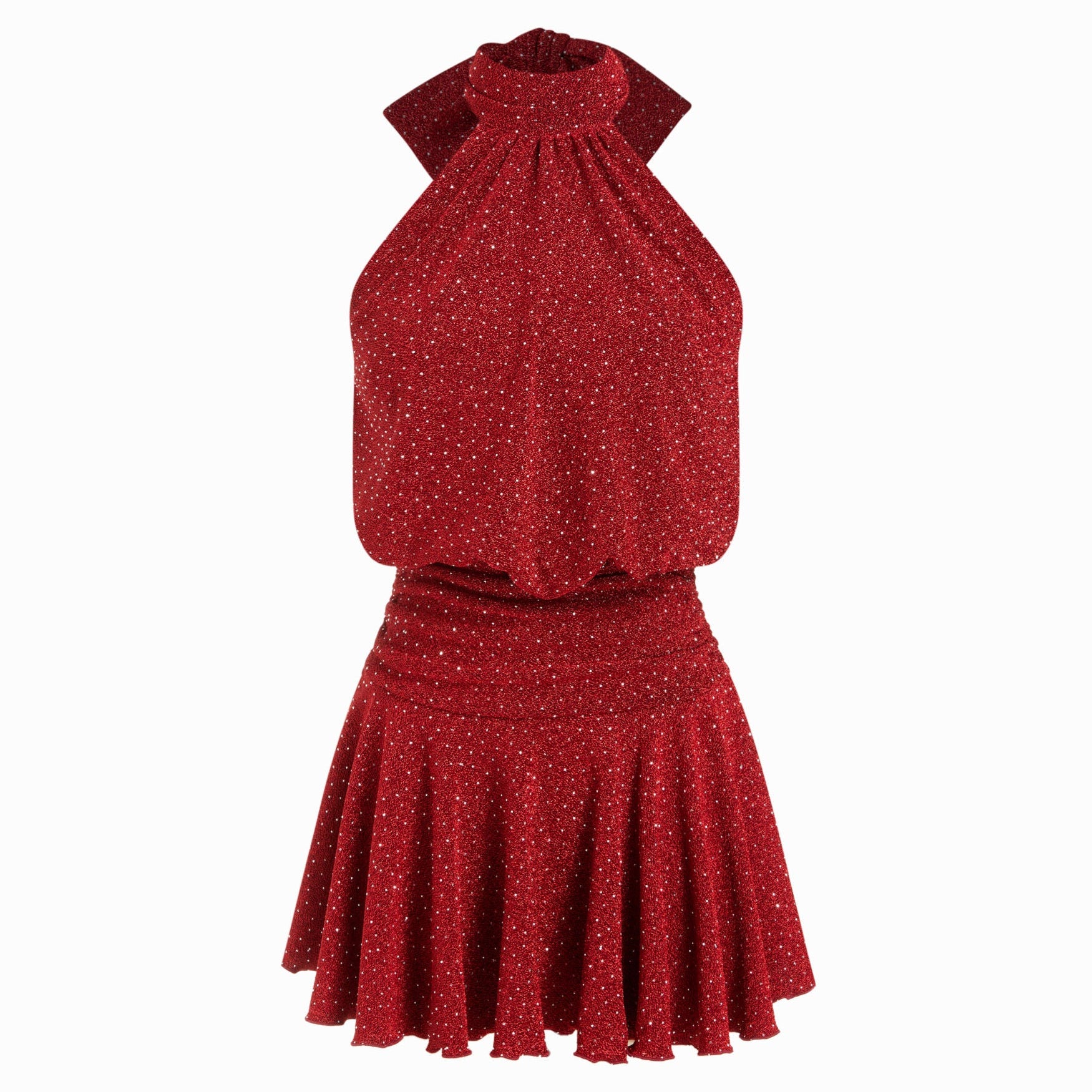 Griselda - Minivestido sem mangas com gola alta e lenço para Mulher