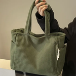 Tilda — Mala tote canelada com detalhe de cordão