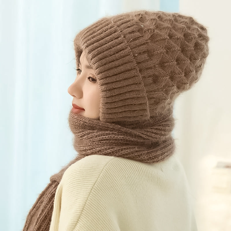 Polar — Gorro e cachecol corta-vento forrados em polar