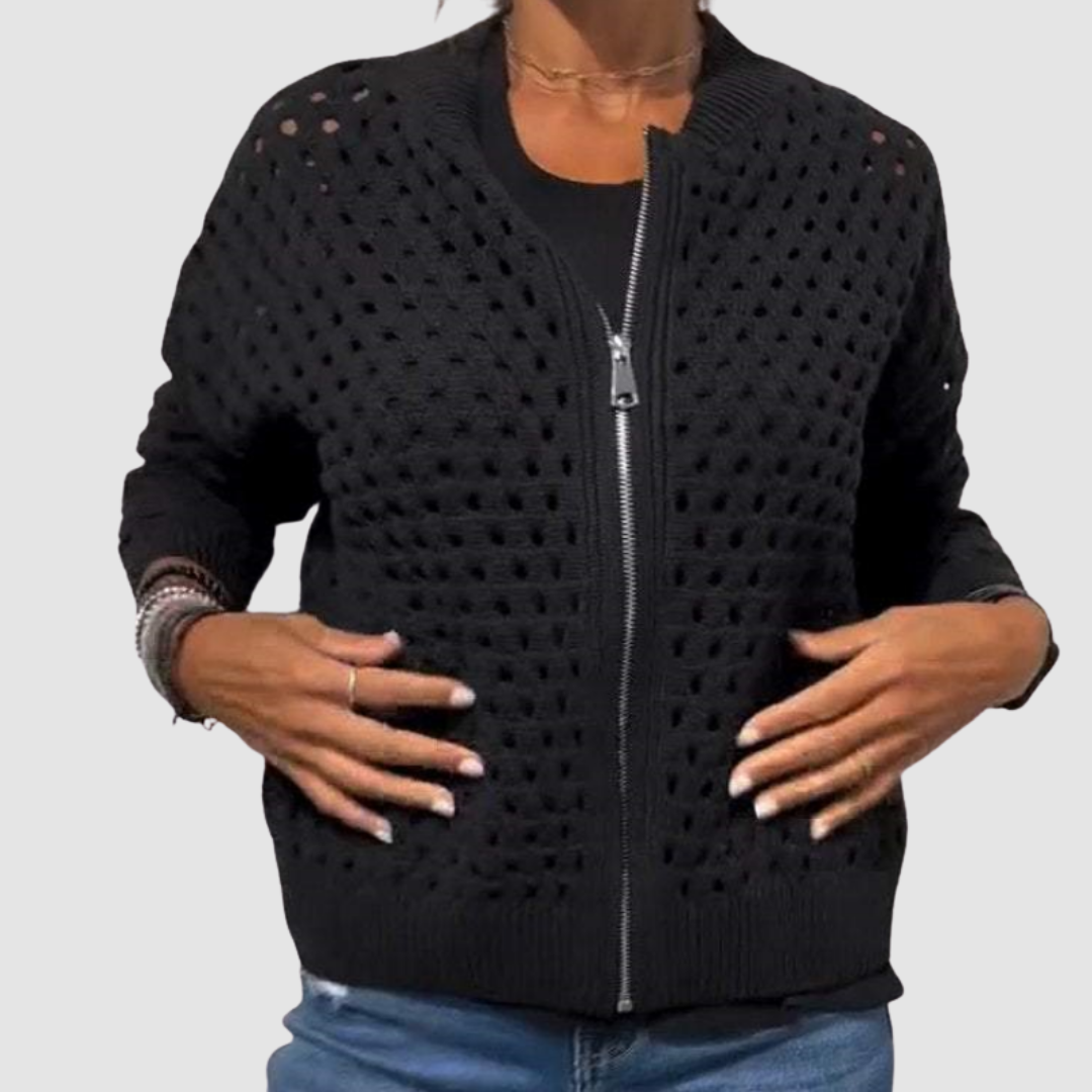 Desiré | Cardigan de malha com fecho de correr