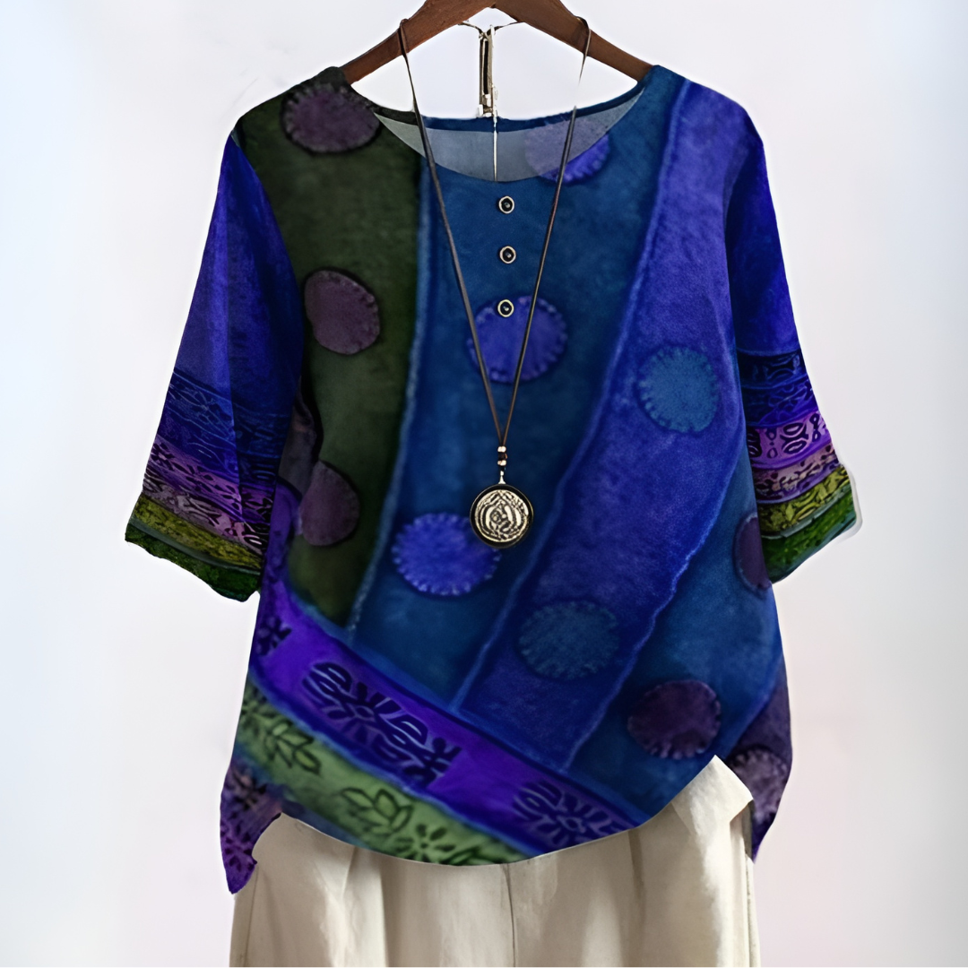 Gaia — Blusa Boho Artística