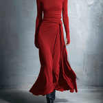 Fernanda – Vestido Maxi Traçado com Nó Lateral