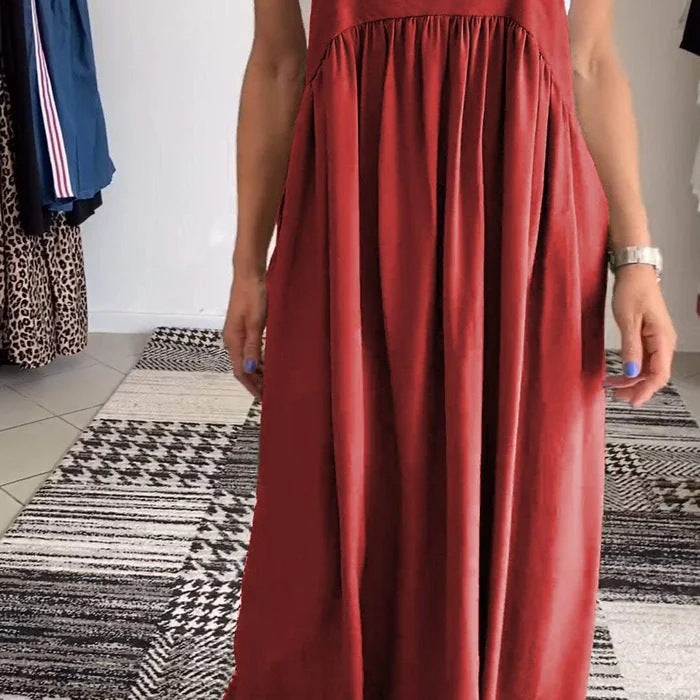 Alice | Vestido casual com alças de cor sólida