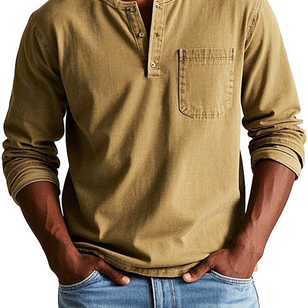 Lenoir™ — Camisa vintage de manga comprida