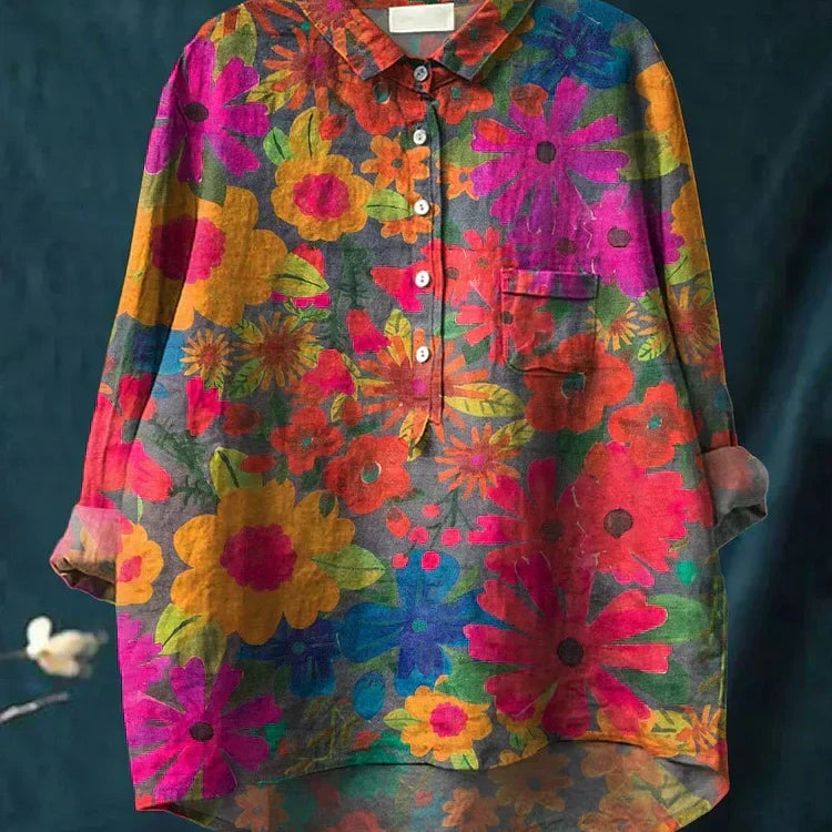 Jolanda — Blusa Floral Clássica