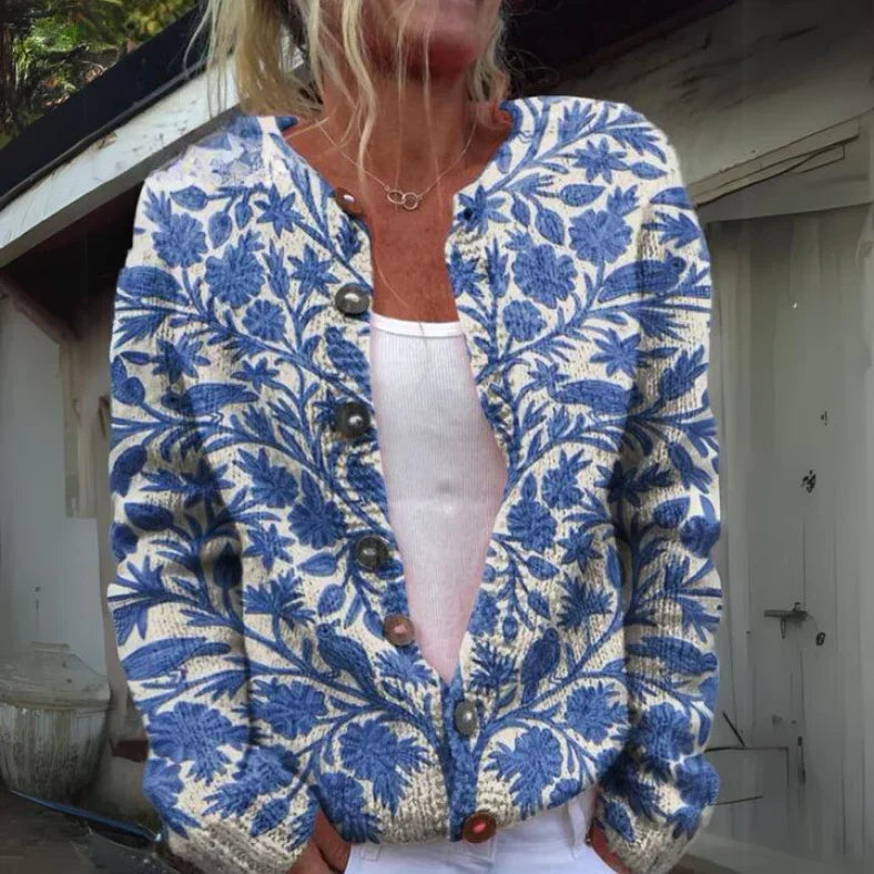 Zita | Cardigan floral elegante