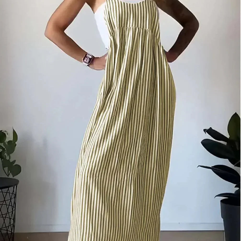 Camille | Macacão casual às riscas