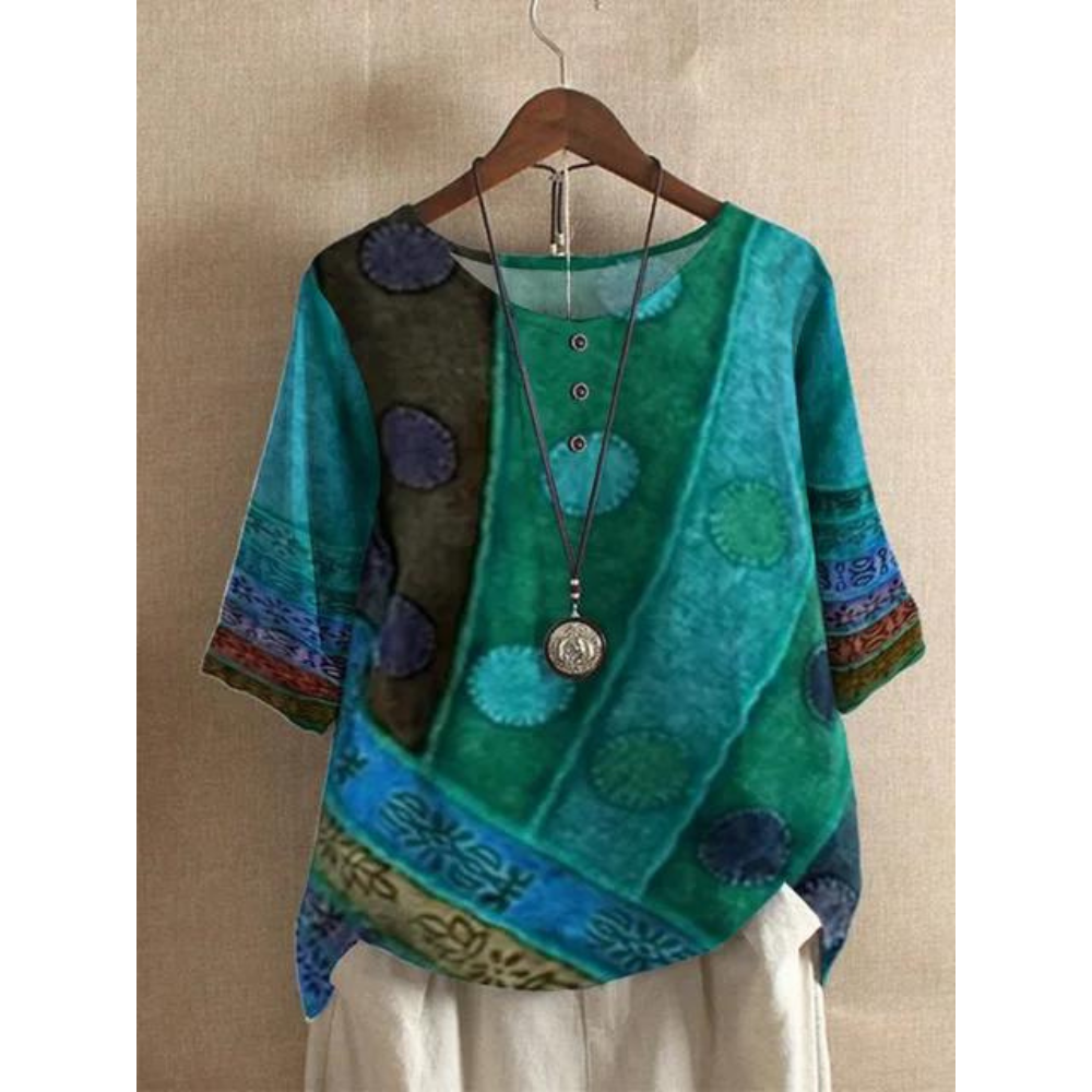 Valarie — Blusa Boêmia Colorida