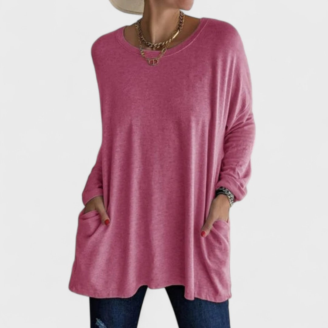 Moira — Blusa manga comprida relaxada