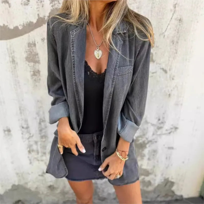 Mireia™ Blazer Denim Casual