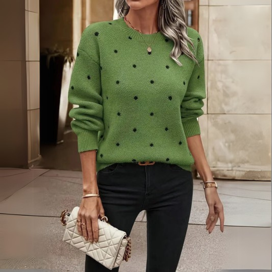 Ava | Camisola de malha com padrão de bolinhas
