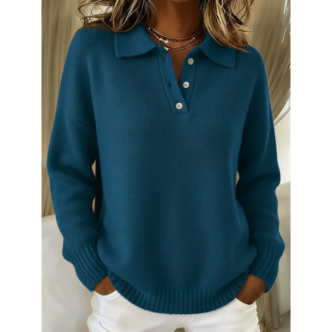 Marina | Camisola Macia com Gola Polo