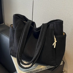 Tilda — Mala tote canelada com detalhe de cordão