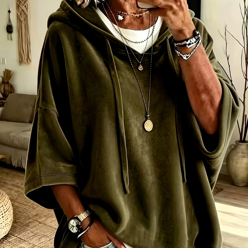 Luana | Sweatshirt oversize em veludo