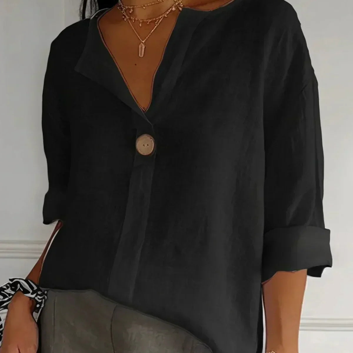 Aria — Blusa Casual Decote V