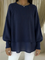 Camisola Grazia efeito duas peças, azul-marinho