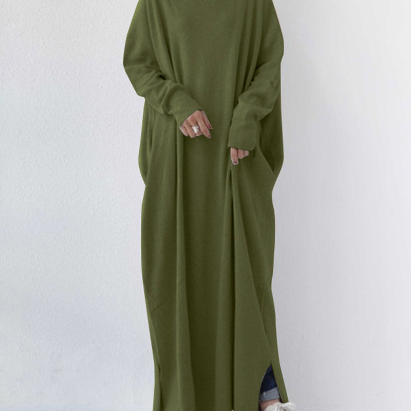 Laluna® | Vestido moderno de manga comprida e decote em V