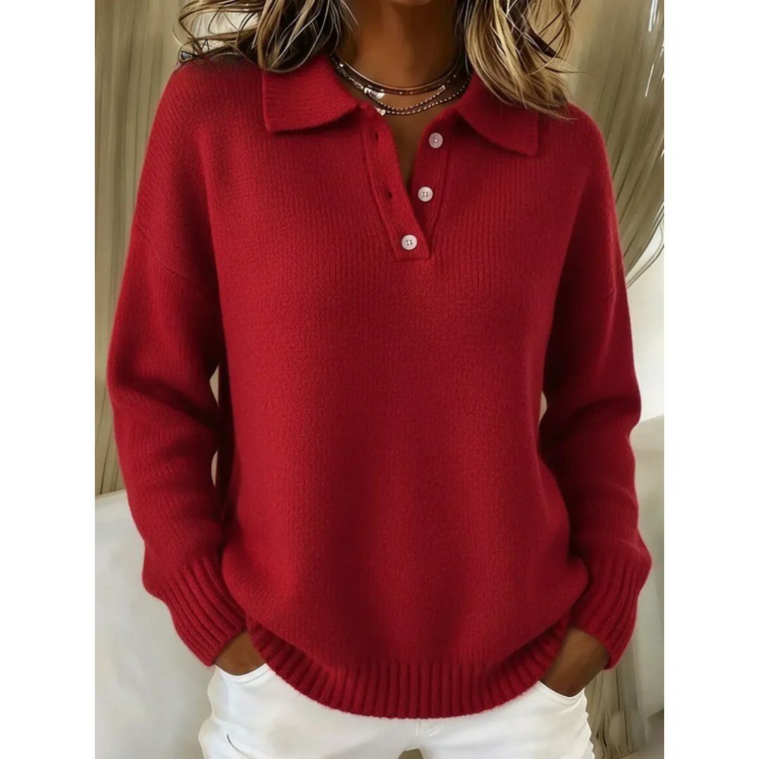 Marina | Camisola Macia com Gola Polo
