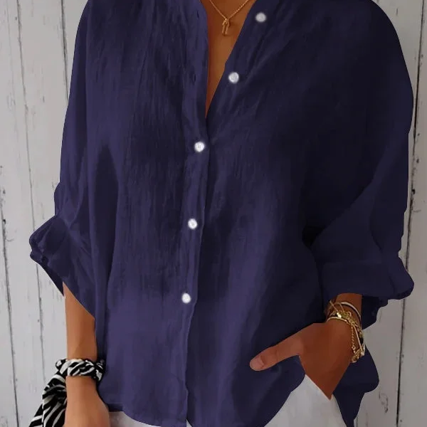 Claudia — Camisa com nós em algodão e linho