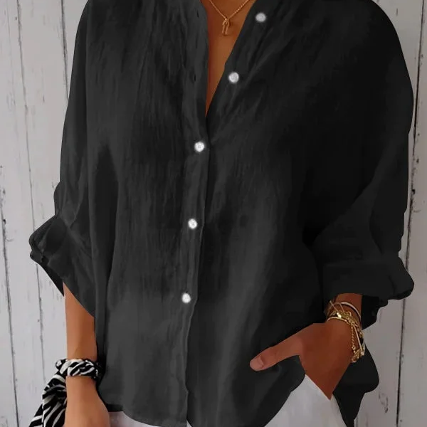 Claudia — Camisa com nós em algodão e linho