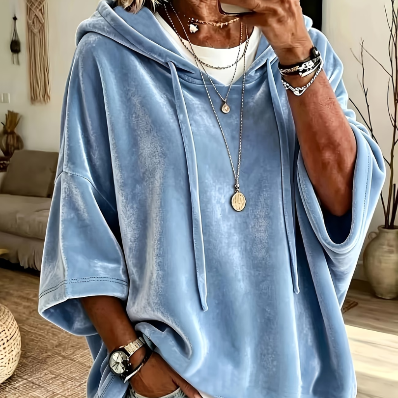 Luana | Sweatshirt oversize em veludo
