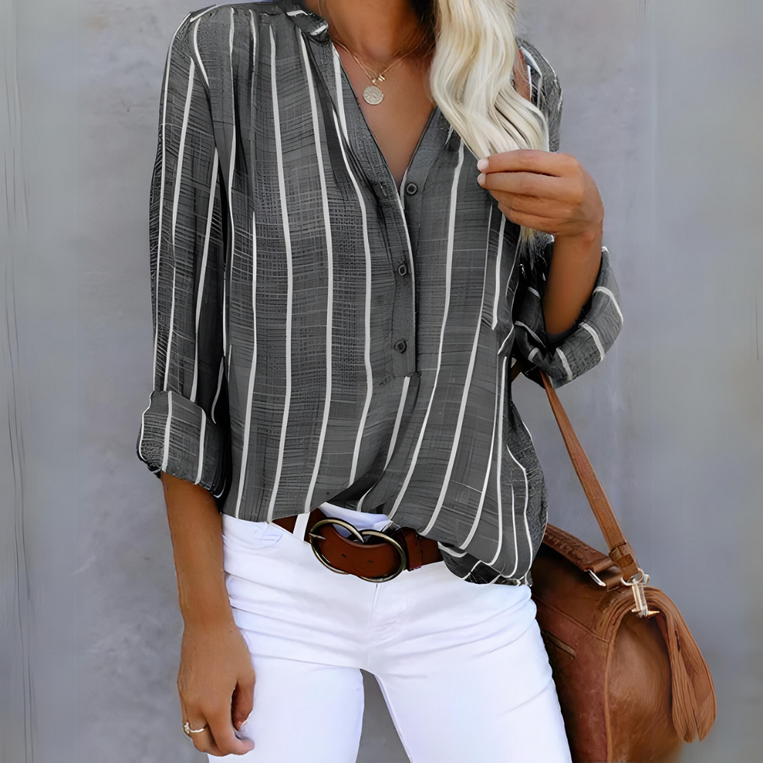 Jantien — Blusa Feminina às Riscas Moderna
