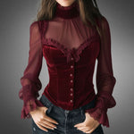 Elvira — Blusa Intemporal com Detalhes em Renda