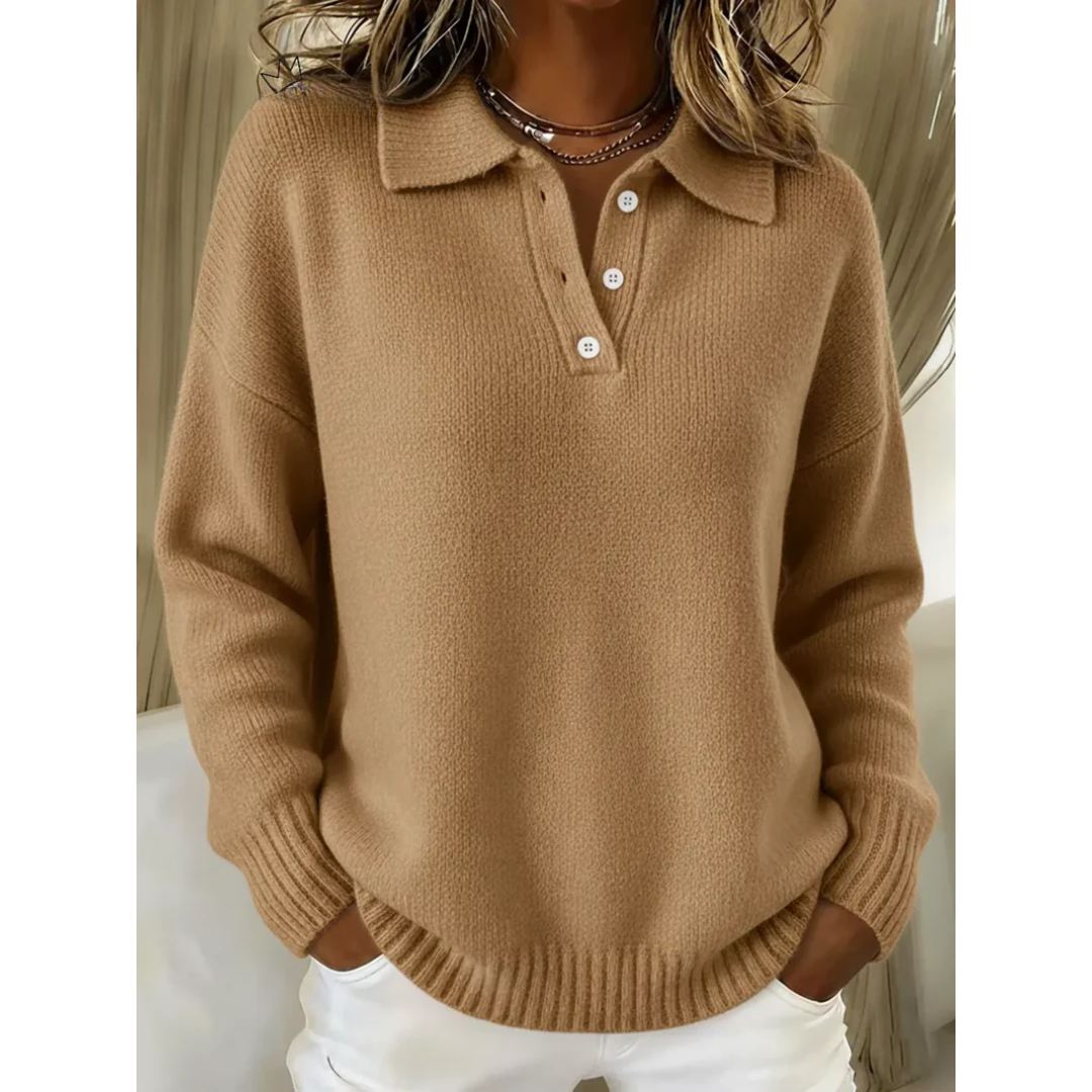 Marina | Camisola Macia com Gola Polo