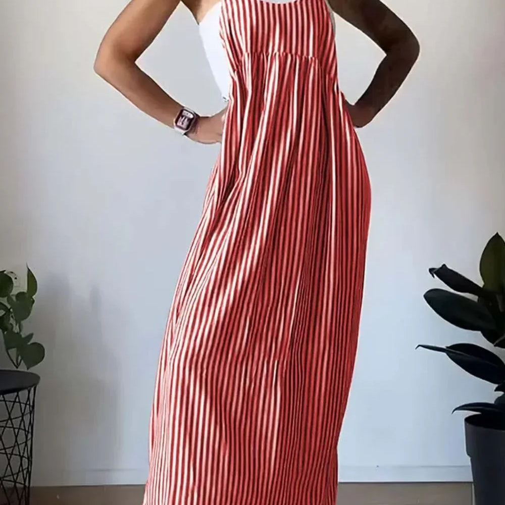 Camille | Macacão casual às riscas