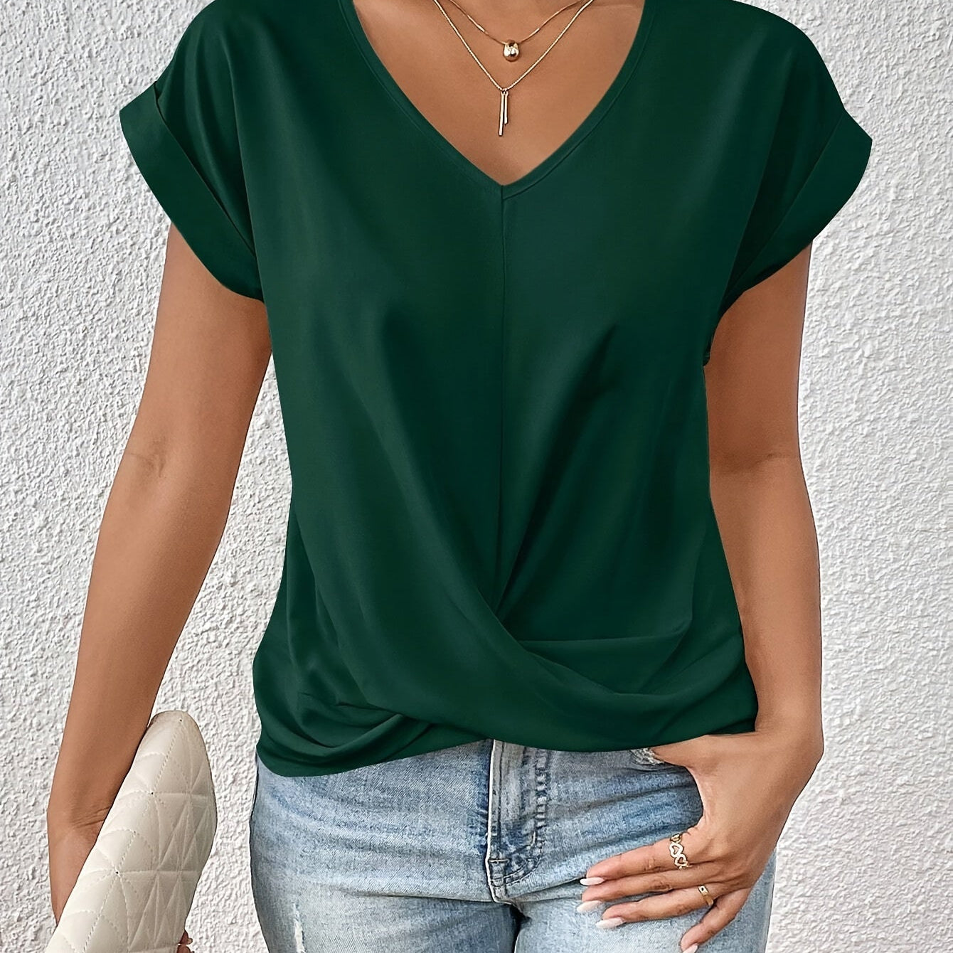 Eloise™ — T-shirt casual com decote em coração