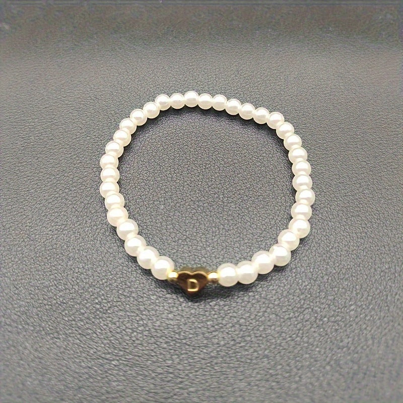 Pulseira Elegante com Inicial e Coração (A–Z)